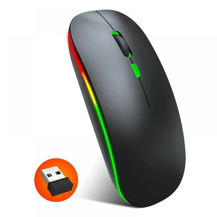 HP W10 Wireless RGB Bluetooth, Wireless, Rechargeable Slim Mouse
