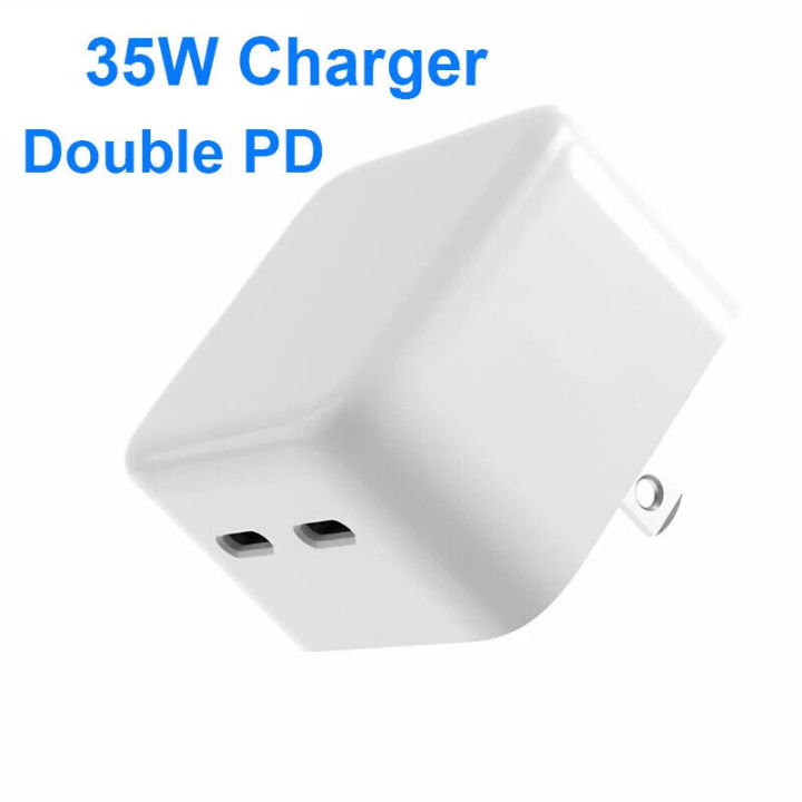 35Watt Dual Usb-C Port Power Adapter For I-Phone X-To-16 Pro Max Genuine Product