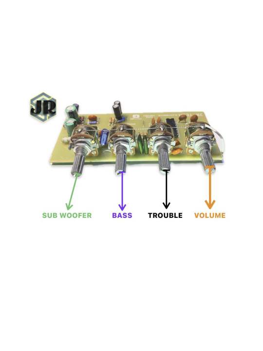 Bass Sound Module Bass Tone Control with Low Pass Filter | 4-in-1 Audio Preamp Board ...