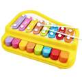 2 in 1 Piano Xylophone with 8 Keys, Colorful Musical toy for baby. 