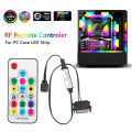 5V 3Pin SATA RGB Controller LED Light Strip 17Keys Wireless Remote Controller 3 Pin to SATA 4Pin for Computer PC Case Lighting. 