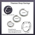 G23 Titanium Hoop Earrings 18G Small Huggie Hoop Earrings 8mm/10mm/12mm Cartilage Sensitive Ears Multiple Stack Piercing Jewelry. 