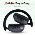 FunBug Wireless Bluetooth Headphones with Built-in Microphone - WireLess & Wired Stereo Gaming Headset Headband with Noise Cancelling Microphone - Earphones Gift for Android Mobile, iPhone, PC, Laptop, Tablet, Pubg with Memory Card & AUX input - Black. 