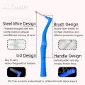 20Pcs/box L Shape Push-Pull Interdental Brush Orthodontic Toothpick Teeth Tooth Pick ToothBrush Oral Hygiene Care.