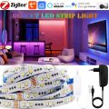 Zigbee 12V 5050 SMD LED Strip RGBCCT Flexible Dimmable RGB CW WW LED String Light 90leds/m Smart Life Home Decor Fr Alexa . 