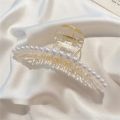 YS00168/---4pcs Large Shark Clip Hair Accessories Temperament Versatile Simple And Generous Fashionable Gentle Pearl Grab Clip. 