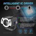 Motorcycle G15 Mini Driving Spot/Fog Light Dual Color Super High Beam Fog Lamp Car, Motorbike, Truck, Van LED (12.24 V, 15 W). 