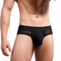 Men's Low Waist U-Convex Triangle Mesh Underwear Breathable Comfortable Large Bag Design  Briefs for Men. 