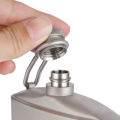 Tiartisan 200ml/260ml Portable Pure Titanium Hip Flask With Funnel Outdoor Hiking Pot Whiskey Wine Pot Bottle.