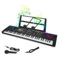MQ-6104 61 Keys Electronic Keyboard Digital Piano | Portable Digital Keyboard Beginners Electronic Piano Keyboard with Microphone | 16 Timbre 8 percussion Instrument Sound 10 Rhythm 6 Demos. 