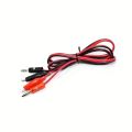 2pcs Banana Plug To Alligator Clip Wire Power Test Lead Red And Black Length Crocodile Clamp Small Battery Copper 1 Meter. 