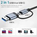 USB C Hub USB Splitter 8 in 2 USB Extender with 4 USB Port 1 USBC Port TF/SD Card Reader Audio Output Compatible with MacBook. 