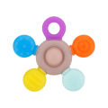 Baby Chewing Accessories Helm Babies Sensory Teether with Textured Design Newborn Infant Anxiety Teether Silicone Teething Toys. 