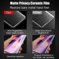 Matte Ceramic Privacy Screen Protectors For Samsung Galaxy S21 S20 S22 S23 S24 Ultra FE Note 20 9 8 10 S9 S10 Plus Anti Spy Film. 