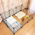 Portable DIY Pet Playpen Animal Crate DIY Metal Wire Kennel Extendable Pet Fence Bunny Cage For Puppy Rabbit Small Animal Pen. 