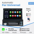 1Din 7" Auto Retractable Screen Car Multimedia Video Player Wireless CarPlay Android Auto Mirror link Built in AUX DAB Autoradio.