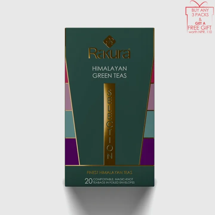 Rakura Himalayan Green Teas Selection 20 Tea Bags | Daraz.com.np