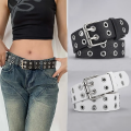 Ladies' Fashion Belt Y2K Belt Paired with Jeans Gothic Rivet Decorative Belt Street Style PU Leather Belt Waist Belt Daily Wear.
