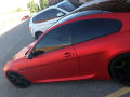 Premium Red Satin Chrome Matte Metallic Vinyl Film Car Wrap Foil with Air Release Self Adhesive Decal Sticker. 