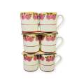 Pack of 6 Tea Cup / Mug Set Ceramic Material 200ml New style Set Multi Design. 
