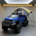 1:24 Ford Raptor F150 Camping RV Off Road Pickup Truck Alloy Metal Diecast Model Car Sound & Light Toys. 