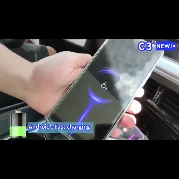 4-In-1 telescopic car charger, with 2 USB ports, 180 ° adjustable plug, built-in TYPE-C/IOS telescopic cable, length 80 cm