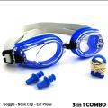 Swimming goggles with nose pad and accessories best quality adjustable goggles. 