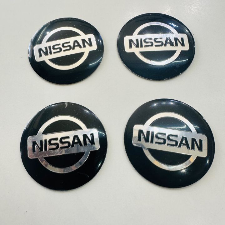 Nissan Logo Alloy Wheel Cap Sticker 4Pcs