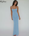 Hugcitar Summer Solid Sleeveless Backless Elegant  Bodycon Y2K Maxi Prom Dress Women Clothes Birthday Party Casual Y2K. 