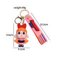 Cute Powerpuff Girls Figure Keychain Anime Cartoon Keyring Jewelry Pendent Car Key Accessories Ornament Toy Xmas Gift for Kids. 