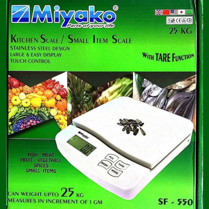Miyako SF-550 Kitchen Scale /Jewelry Scale/ Small Item Scale Touch Control 25 kg