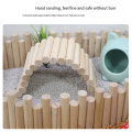 Bendable Hamster Climbing Ladder Multifunctional Easy To Install Hamster Suspension Bridge Wooden Cage Decoration. 