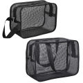 Portable Bathing Bag Mesh Shower Toiletry Pouch Travel Makeup Storage Holder Bathroom Accessories Organizer Beach Bag. 