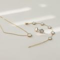 four leaf clover set 3(pieces) Earings, bracelet, necklace , pendant/necklace , vintage jewellery ,trending fashion Korean style ,  jewellery for girls  & women's imported jewellery. 