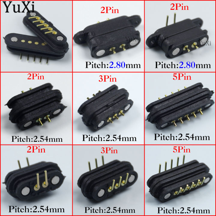 5pin Spring Loaded Debug Connector 1Set DC Magnetic Pogo Pin Connector 2A 36V Pogopin Male Female Spring ...