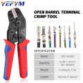 Crimping Tools For PH2.0/XH2.54/2.8/3.0/3.96/KF2510/JST Terminal SN-2549S 0.08-1.0mm²/AWG28-18  Wire Ratcheting Pliers YEFYM. 