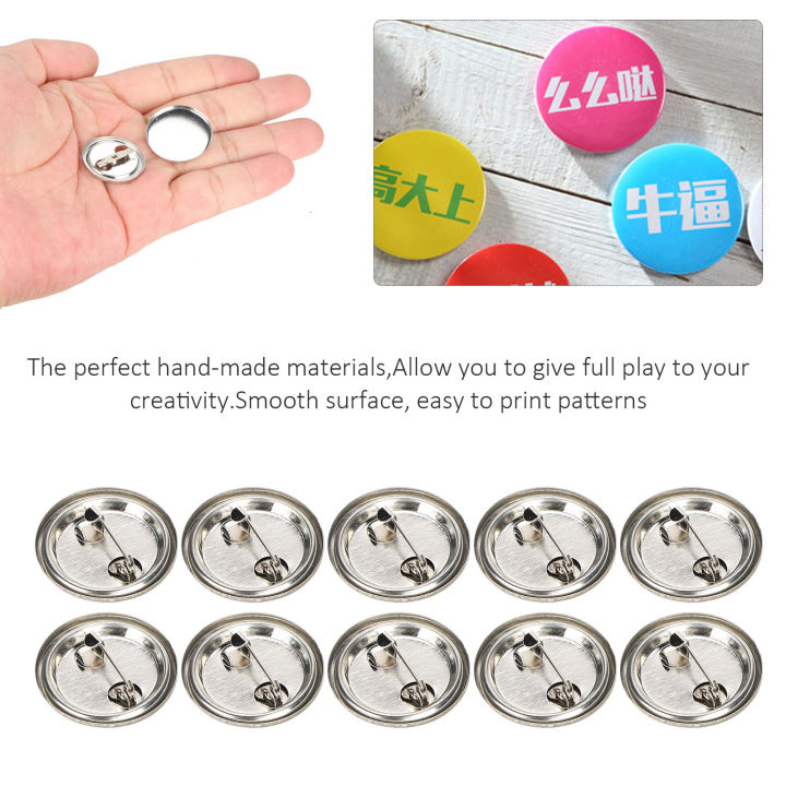 58mm 100pcs DIY Blank Pin Button Badge Material Whiteboard Fridge ...