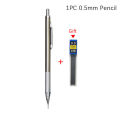 0.5 0.7 0.9 1.3 2.0mm Mechanical Pencil Set Full Metal Art Drawing Painting Automatic Pencil with Leads Office School Supply. 