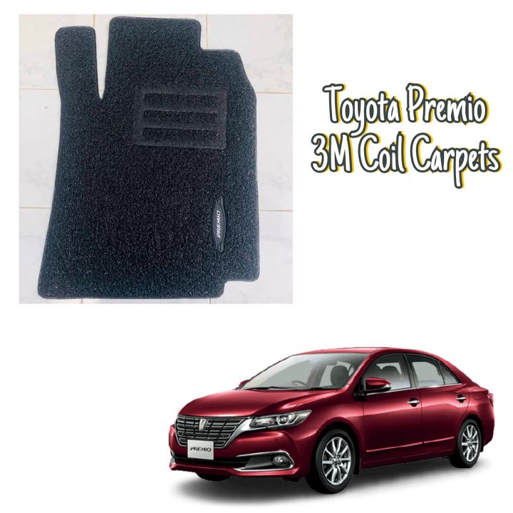 Premio 3M Coil Carpet Floor Mats Full Set For One Vehicle Black Colour Car Accessories Car Styling