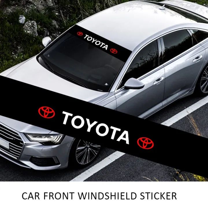 Car Front Rear Window Sticker Waterproof Sunshade Windshield Decal For Toyota