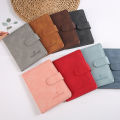 Leather Passport Holder Covers Case Waterproof Travel Credit Card Wallet Cute Passport Book for Women/Men Buckle Passport Cover.