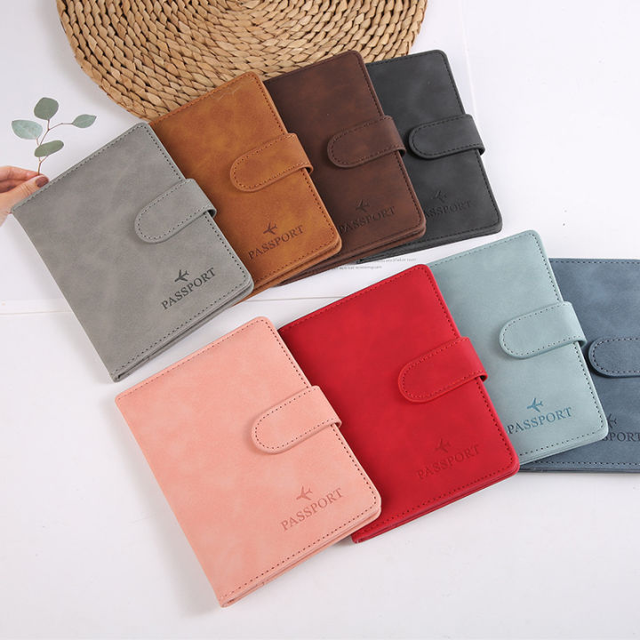 Leather%20Passport%20Holder%20Covers%20Case%20Waterproof%20Travel%20Credit%20Card%20Wallet%20Cute%20Passport%20Book%20for%20Women/Men%20Buckle%20Passport%20Cover%20-%20Image%203
