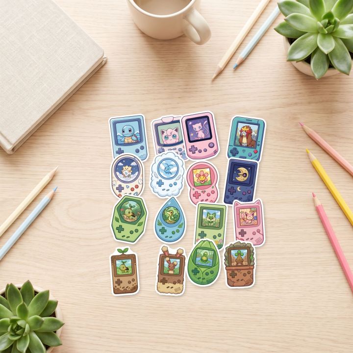 25 Pcs Kawaii Pokemon Stickers – Retro Video Game Anime DIY ...