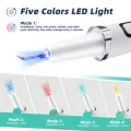Ultrasonic Dental Scaler Tartar Remover 5 modes with LED Light Household Teeth Cleaning Tools Dental Cleaner Oral Care.