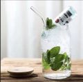 1PC Plain Glass Can With Bamboo Lid & Sip 61-2. 