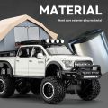 1:24 Ford Raptor F150 Camping RV Off Road Pickup Truck Alloy Metal Diecast Model Car Sound & Light Toys. 
