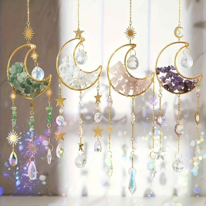 1/4pcs%20Moon%20Shaped%20Crystal%20Sun%20Catcher,%20Car%20Pendant,%20Magic%20Rainbow%20Hanging%20Wall%20Decoration,%20Fantasy%20Crystal%20Pendant,%20Rainbow%20-%20Image%203