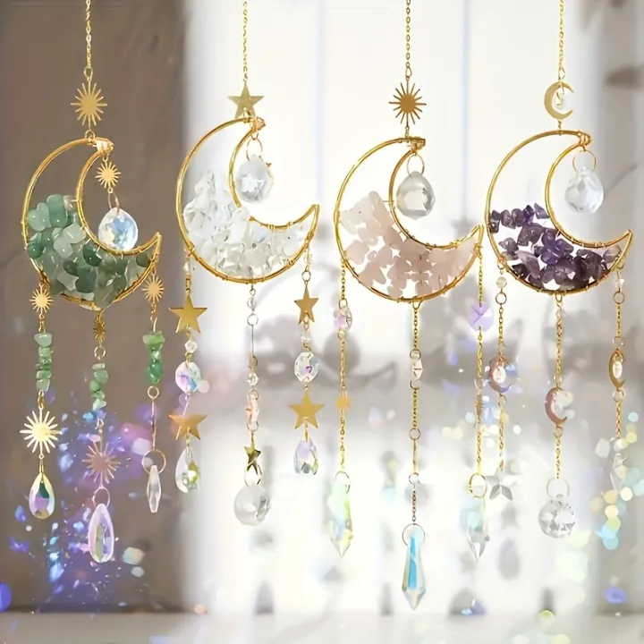 1/4pcs%20Moon%20Shaped%20Crystal%20Sun%20Catcher,%20Car%20Pendant,%20Magic%20Rainbow%20Hanging%20Wall%20Decoration,%20Fantasy%20Crystal%20Pendant,%20Rainbow%20-%20Image%203