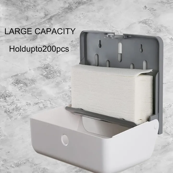 Tissue%20box%20holder%20paper%20towel%20dispenser%20wall%20mounted%20for%20bathroom%20and%20kitchen%20white%20color%20AZ%20-%20Image%203