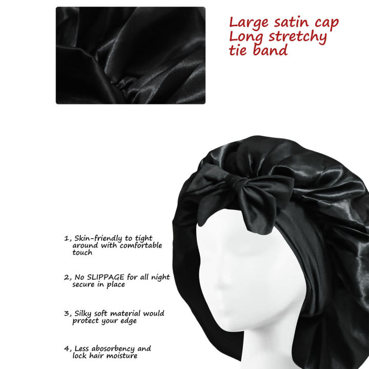 Silk%20Bonnet%20for%20Sleeping%20Women%20Satin%20Bonnet%20Hair%20Bonnet%20night%20sleep%20cap%20scarf%20wrap%20for%20curly%20hair%20With%20Tie%20Band%20for%20Curly%20Ha%20-%20Image%204